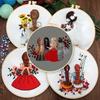 1pc Girl Pattern Embroidery DIY Fabric Craft Kit with Tools