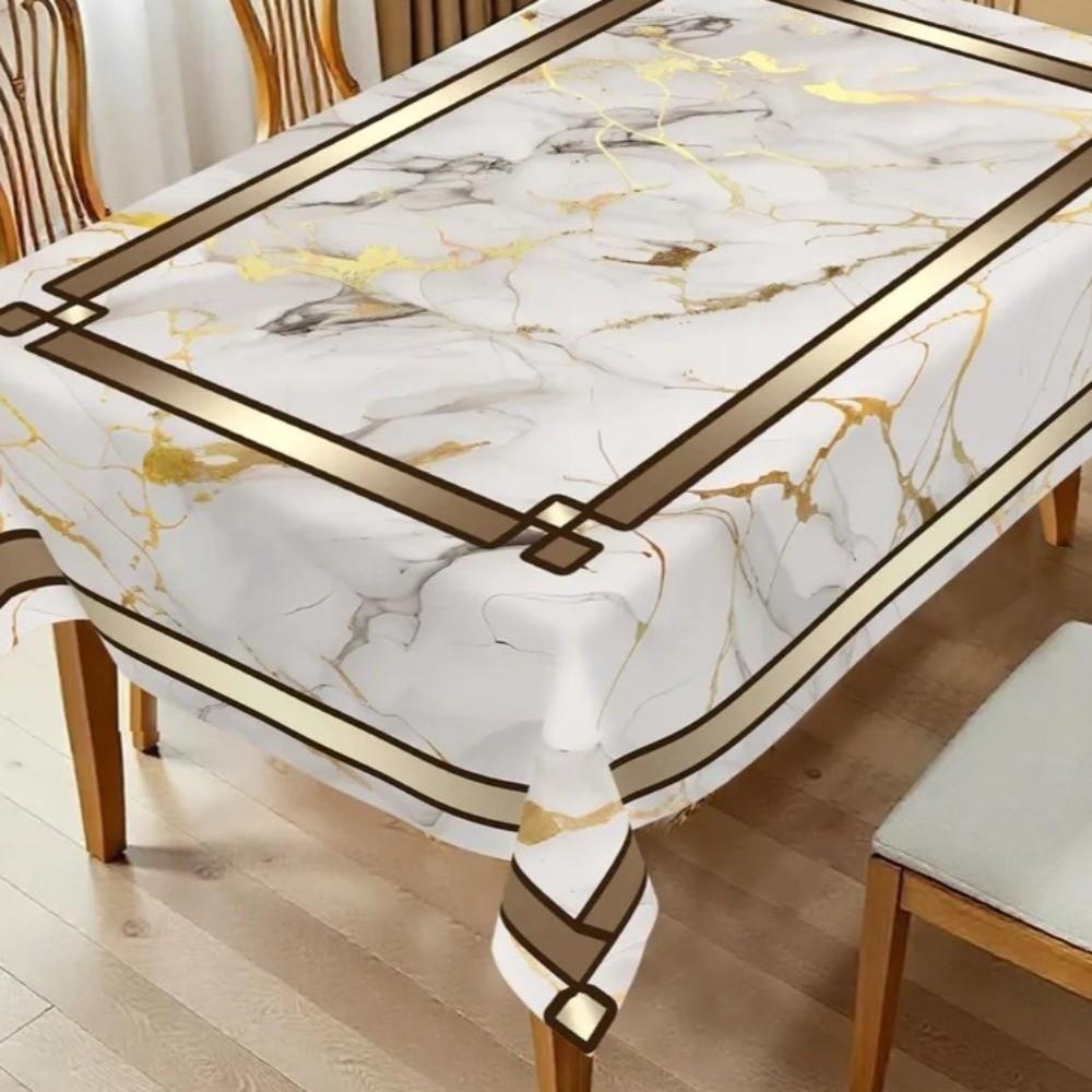 Marble Printed Rectangular Table Cloth 180×140cm Universal Table Cover Beauty Massage