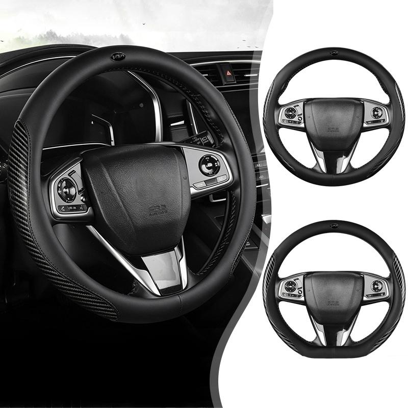 Porte-clés Couvercle de volant en fibre de carbone, Antidérapant Poignée fermePour KIA Rio 5 Ceed Cerato K2 K3 K4 Sportage Picanto Optima Sorento