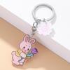 Flower Butterfly Heart Keychains Cartoon Pendant Keyring Handbag Charm Pendant