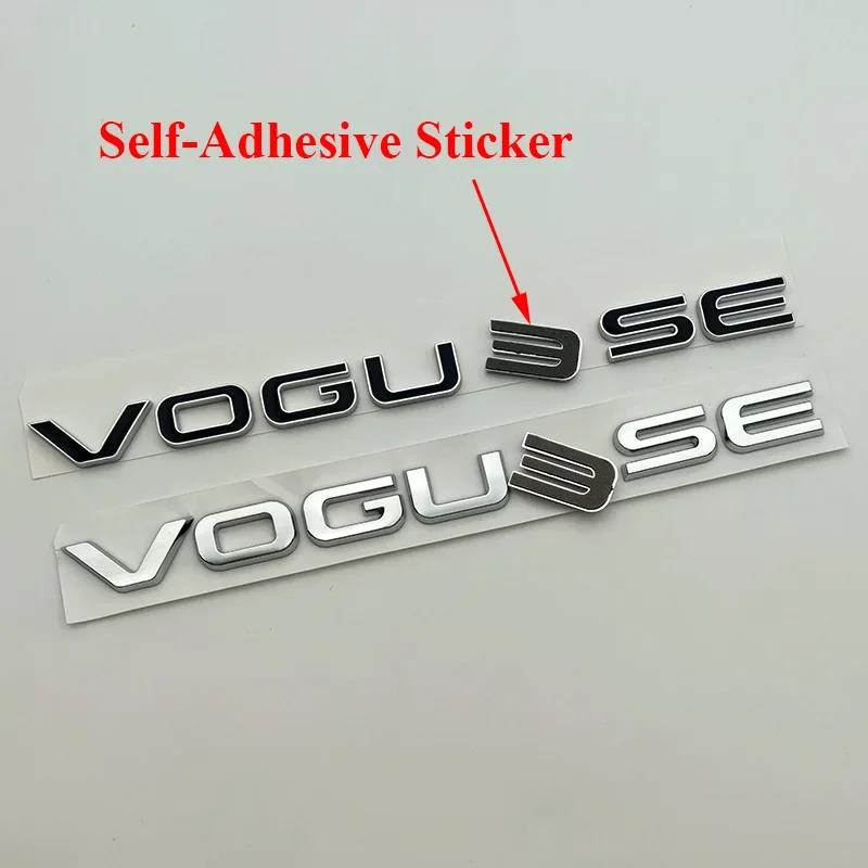 3d ABS Chrome Black Logo Vogue SE Emblem Letters Car Trunk Badge Decal For  Vogue SE Sticker Accessories