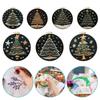 Christmas Tree Stamped Cross Stitch Embroidery Kits with Hoop Cloth Color Thread