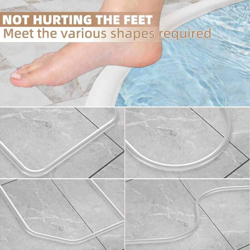 Silicone Shower Threshold Dry and Wet Separation Sink Edge Water Barrrier for Bathroom Kitchen