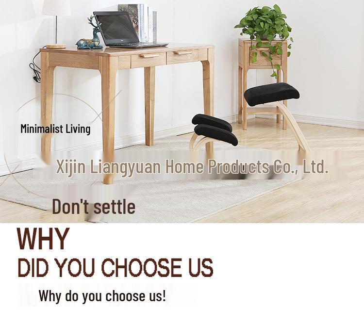 Ergonomic Wooden Kneeling Chair for Posture Correction