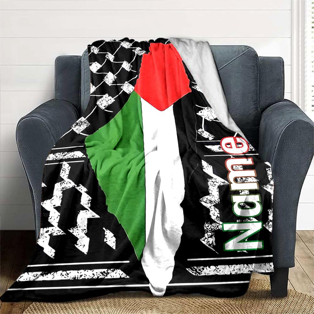 Customiz Name Personality Italy Map Blanket Soft &Warm Sofa Office Bed Travel Lunch Break Blanket, Gift Suitable All Seasons