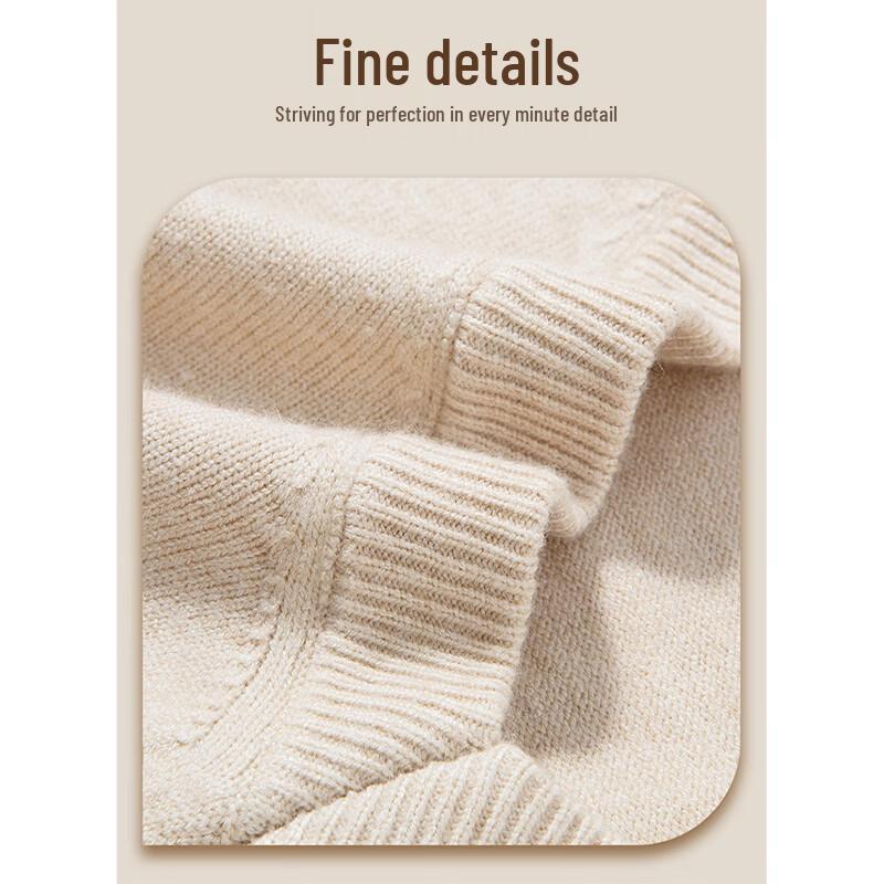 Romon Men's Thickened V-Neck Knit Sweater WLW8105