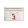 Estojo para Cartões Colaboração X Disney Padrão Desenho Animado Mickey Mouse Couro Pebble Tanning Reciclado Estojo para Cartões Masculino Branco CR375-CHK