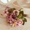 Artificial Flowers Silk Rose DIY Branch Bouquet for Wedding Home Decoration Fake Plants For Party Home Decorative Rose Floral