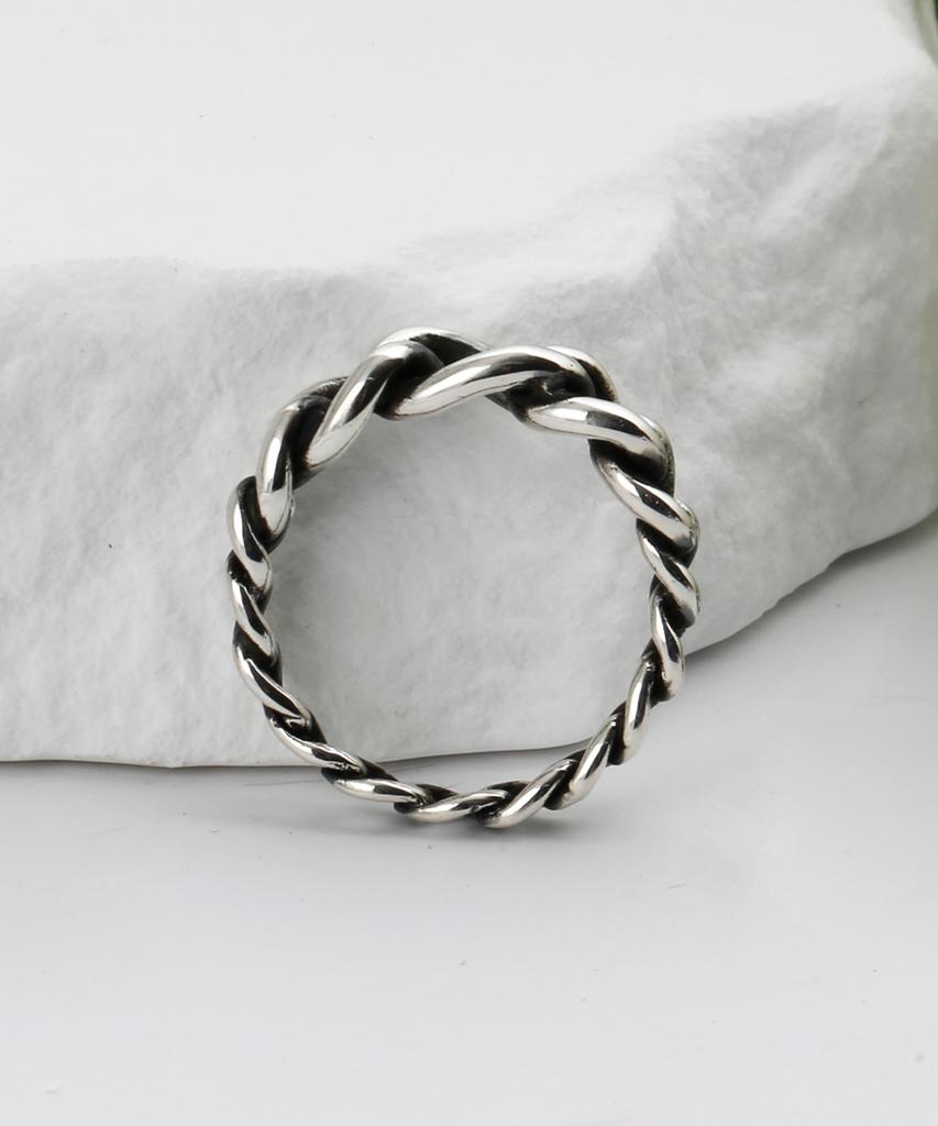 Shoveoff Silver 925 Friendship Couple Daily Chain Ring Silver Ring Svr-S616