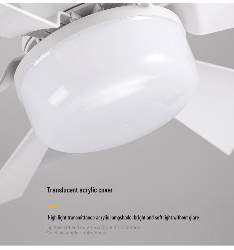 2024 E27 Ceiling Fan Light with Removable Blades for Bedroom and Living Room