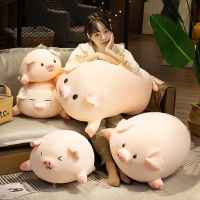 Cute Bobo Bobo Pig Doll Pillow Plush Toy Pink Pig Doll Girl Sleeping Pillow Rag Doll