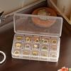 Multifunctional Storage Box, with Flip-Top Airtight Dust-Proof Design, Transparent Contains Independent Small Box Storage Case, for Jewelry Rings
