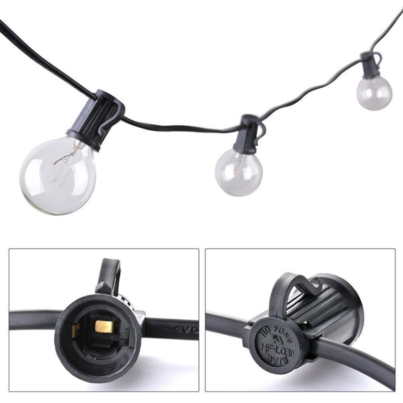 G40 Led String Lights E12 Outdoor Garden 25 Bulbs Fairy Lights For Party Garden Balcony Patio Yard