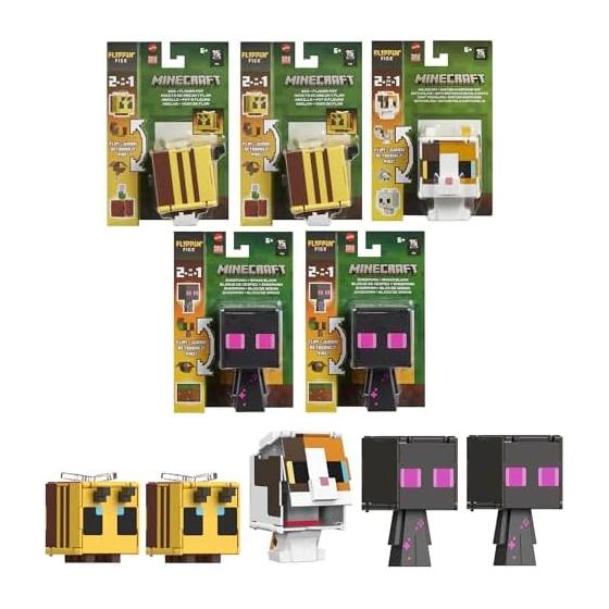 Mattel Minecraft (MINECRAFT) Super Expanded Figures C Assortment 5 Pieces Box Sold Figures for Children Ages 6 and Up 986C-HTL43