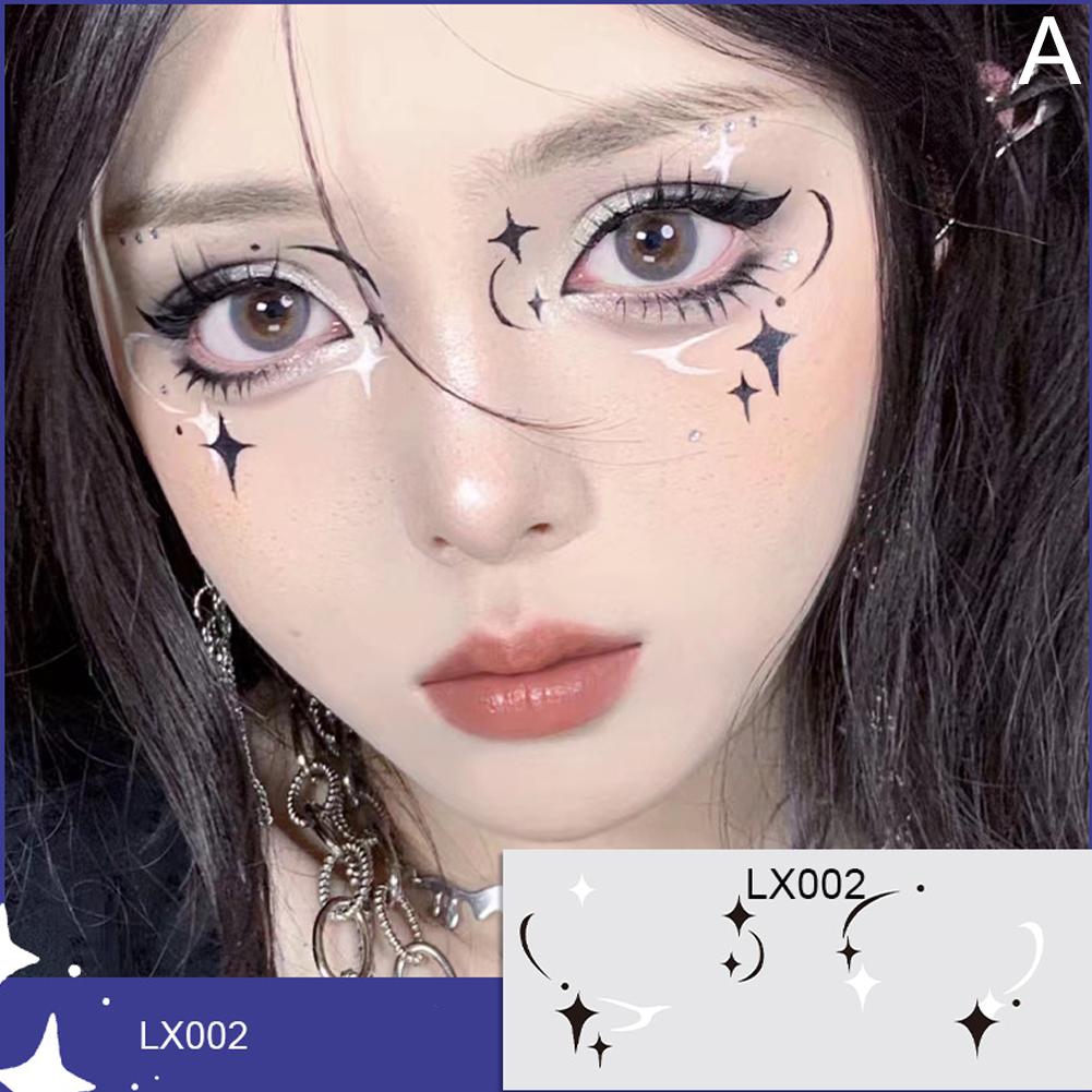 Temporary Blush Tattoo Sticker Songkran Facial Tattoo Tattoo Star Face Tattoo Waterproof Makeup M0X9