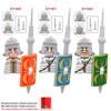 MOC Medieval Roman Soldiers Building Blocks Skutatoi Centurion Signifer Castle Figures Bricks Toys for Kids Gifts