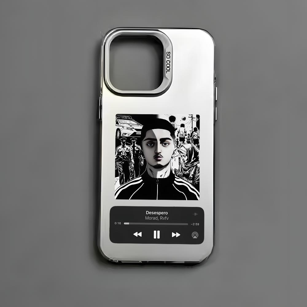 M-Morad MDLR Morad Phone Case For iPhone 16 15 14 13 12 11 Pro Max Black Matte Multicolor Laser Metallic Aurora Cover iPhone14pro