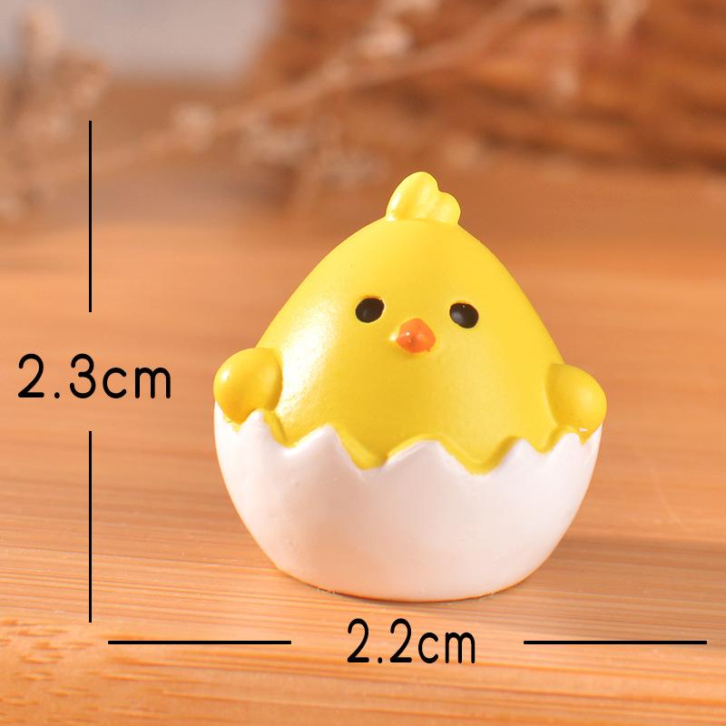 Micro-landscape Creative Cute Eggshell Chicken, Fried Egg Chicken, Diy Handmade Hairpin Decoration, Doll House, Mini Ornaments