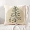 Minimalist Plants Cushion Cover Natural Linen Organic Fabric DoubleSided Printing Sofa Home Decor Gift Pillow Cover
