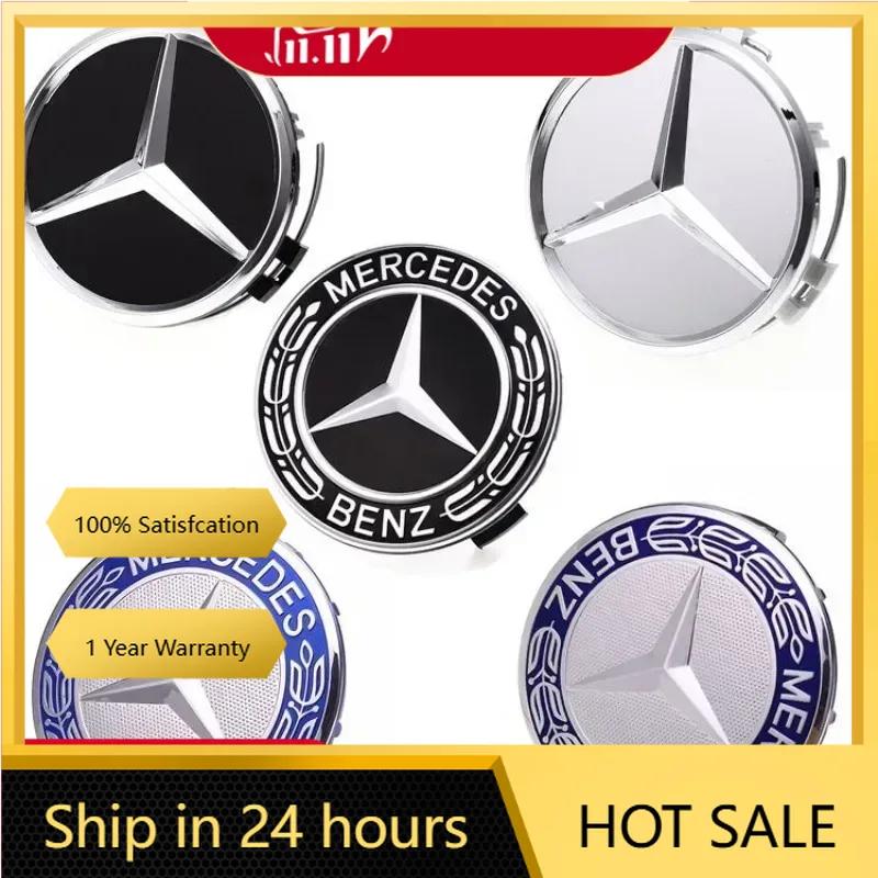 DJR5   New For Mercedes Benz 4 pieces 60MM Car Wheel Center Hub Caps Cover decorate Accessories For MERCEDES BENZ AMG W166 W253 X253 X2