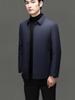 Men's Wool-Lined Cotton Jacket: Winter Business Casual, Thickened Lapel for Middle-Aged Men