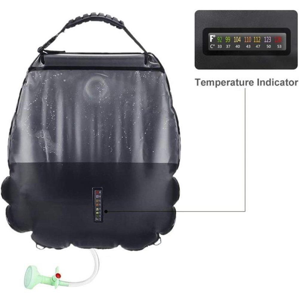 Solar Shower Bag,5 Gallons/20L Solar Heating Camping Shower Bag With Removable Hose And On-Off Switchable Shower Head