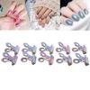 10 Pcs Nagel Tipps Clip Finger Poly Quick Builder Gel Verlängerung Stahl Wrap Werkzeuge