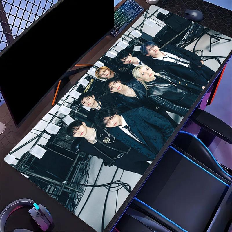 SKZ Poster Mouse Pad, Large Gaming Desk Mat, Non-slip XXL Mousepad for Laptop & Tablet, Mini PC Playmat with Stitched Edges