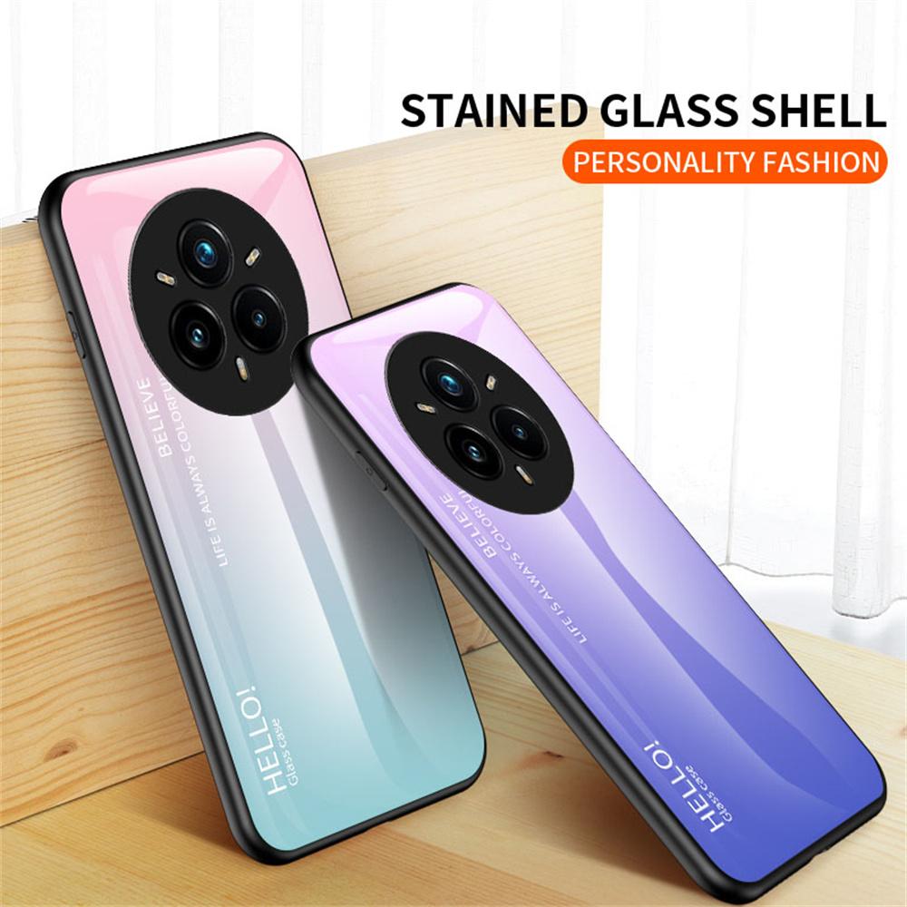 For Realme 14 Pro+ 5G Case Anti-Scratch Tempered Glass+PC+TPU Phone Cover