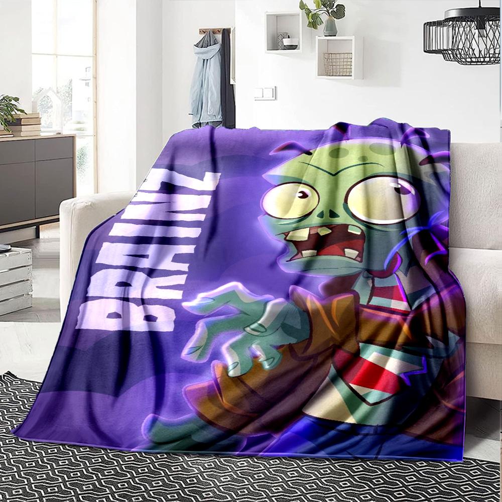 Plants Vs. Zombies Blanket Ultra-Soft Perfect for Sofa Bed Bedding Four Seasons Multipurpose Playful Design Suitable for Gifting Relatives and Friends