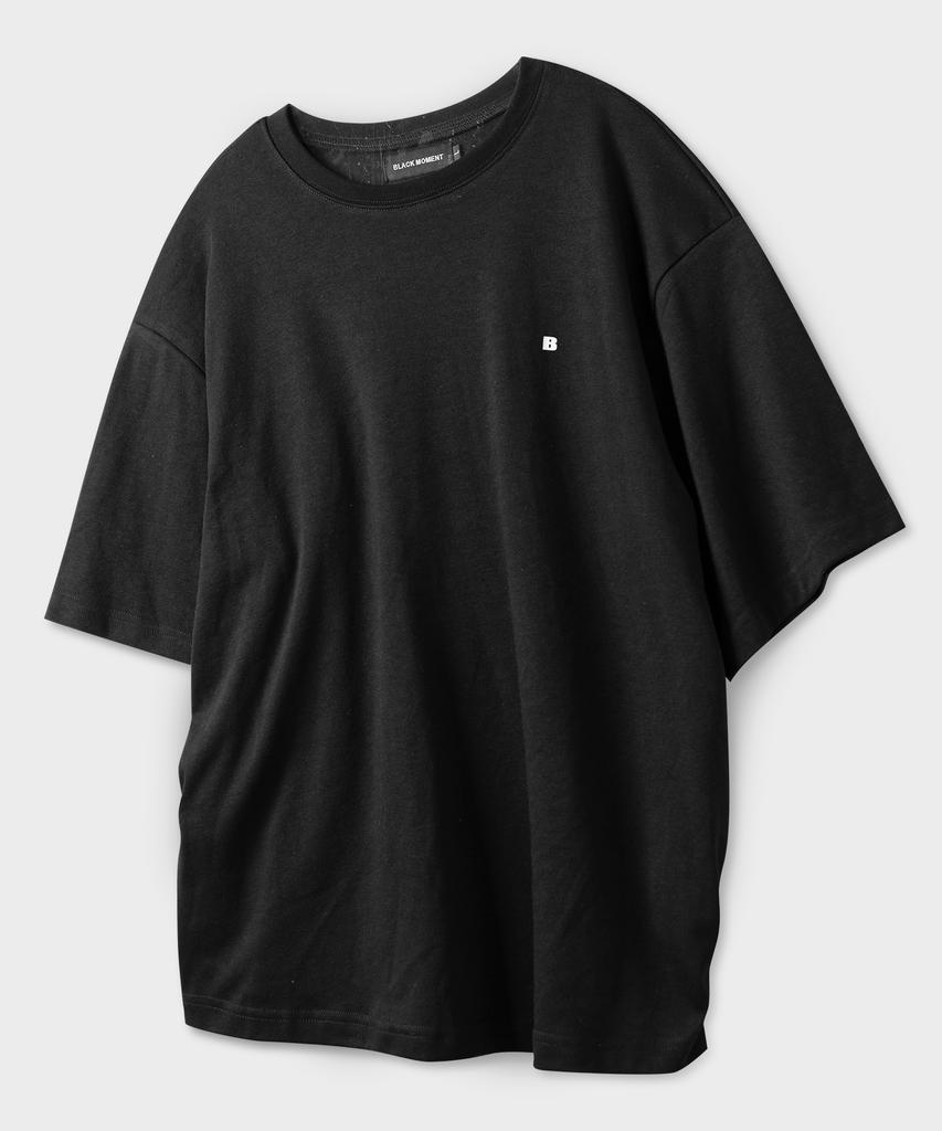 BLACK MOMENT [Waterproof] Loose Fit Lettering Round Short Sleeve T-Shirt 10 Colors