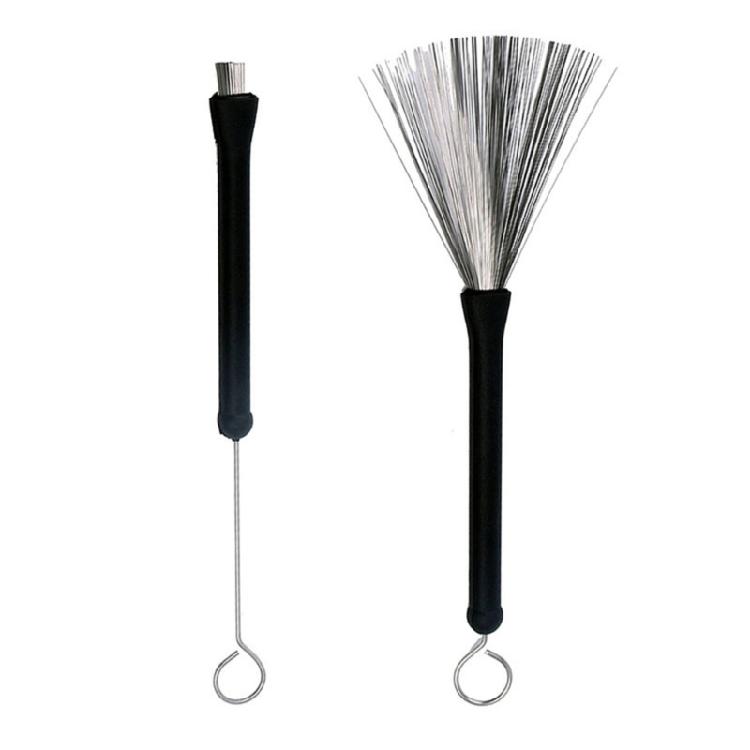 1Pc 32cm Length Drum Brush Retractable Steel Wire Brush Drum Drum Stick Brush