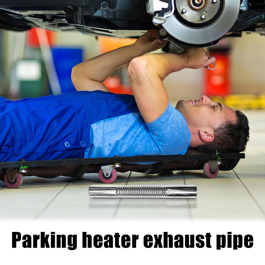 Straight Pipe Exhaust 5.91Inch Spiral Piping Exhaust Straight Pipe For Automotive Trucking Outdoor Maintenance Vehicle Car