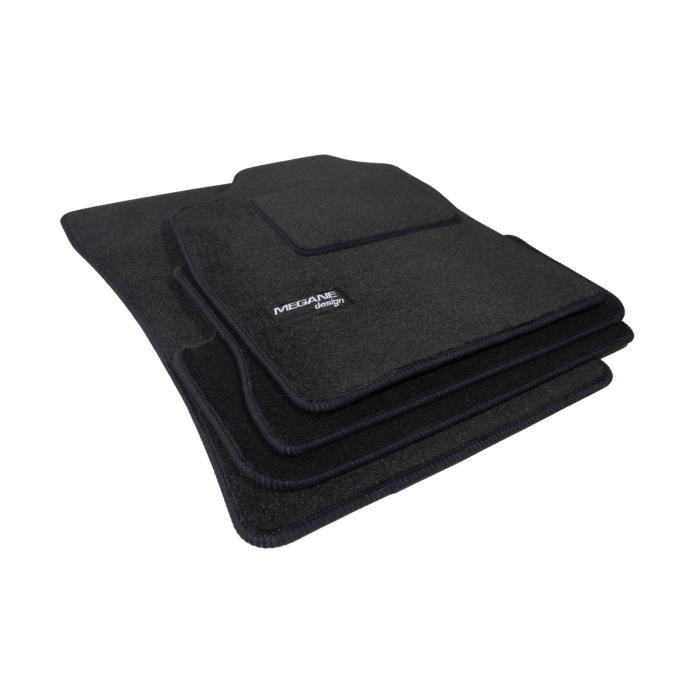 Tapis De Sol - J&J AUTOMOTIVE - Renault Megane 1995-2003 - Velours Noir - Imperméable - Antidérapant