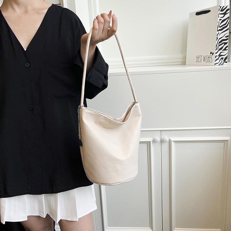 Women S Large Capacity Bucket Tote Bag Casual Shoulder Handbag