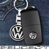 Suede Car Keyring Zinc Alloy Keychain Remote Key Auto Accessories For VW GTI Polo Golf Passat Tiguan Arteon Taigo Jetta Hub Cap vhcp29