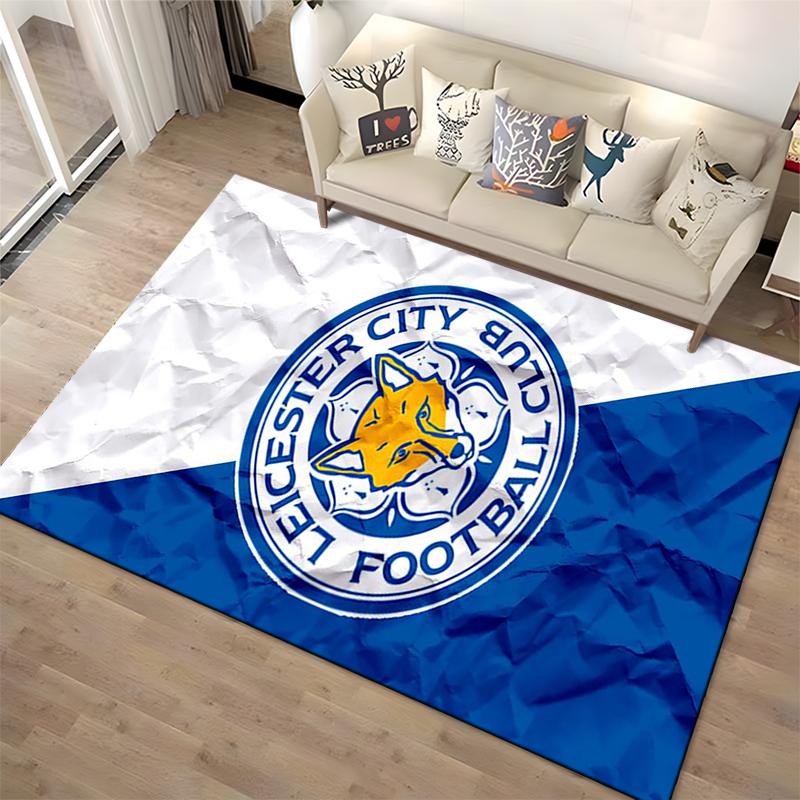 Leicester City FC Logo Rug Non-slip rug suitable for living room and bedroom sofas