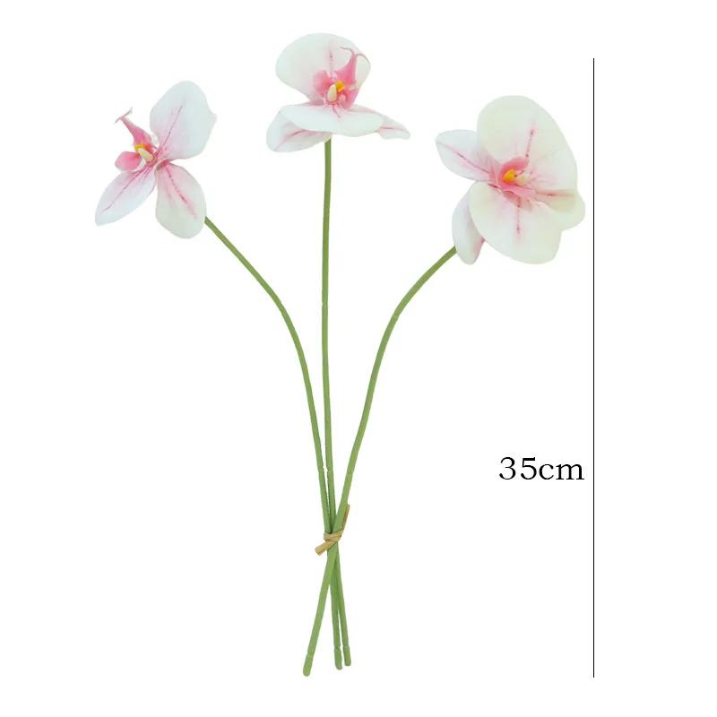 12Pc 3D Print Film Phalaenopsis Artificial Flowers Party Home Decoration Ornaments Fake Flowers Butterfly Orchid Wedding Bouquet