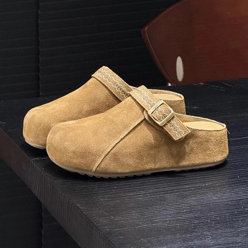 Fashion Platform Women Slippers Flats Casual Slingback Mules Shoes Fashion Dress Sandals Summer 2025 New Designer Sport Mujer Zapatos