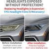 For BYD Sealion 7 EV 2024 2025 2 Pcs Car Headlight Protective Film Transparent Smoked Black TPU Sticker