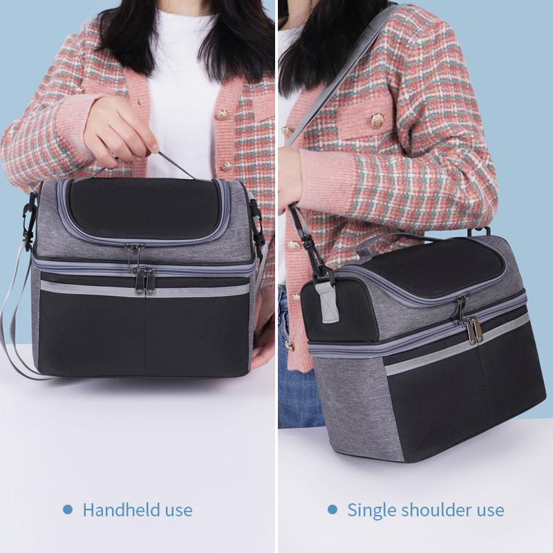 Crossbody Fresh-keeping Lunch Bag, Multi-functional Portable Handbag, Office Worker Bento Bag, Small Bag, Thermal Insulation Bag