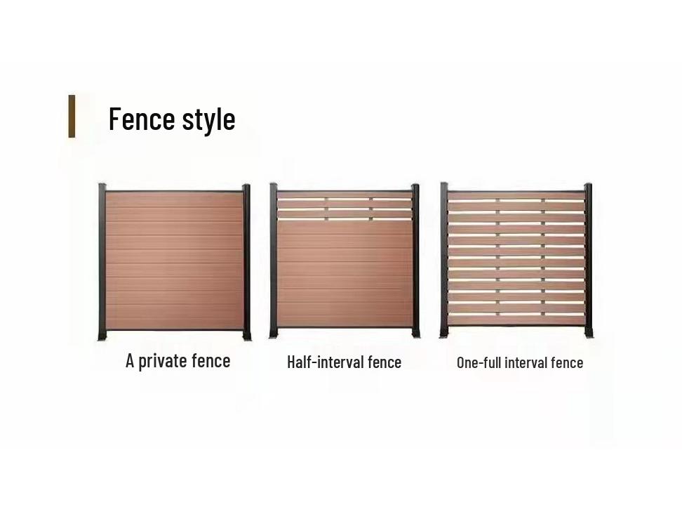 Aluminum Alloy Wood-Plastic Composite Fence for Gardens and Villas