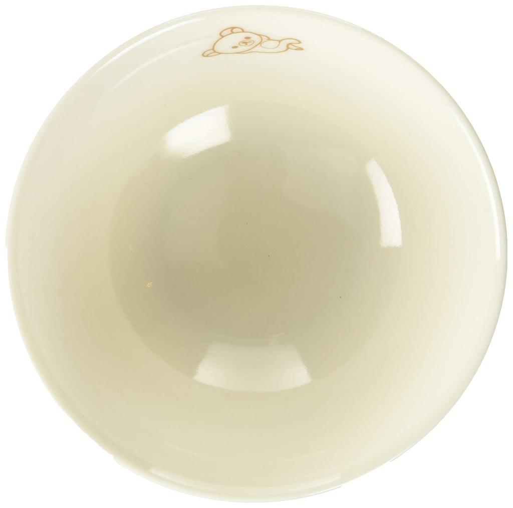 Happy Life Rice 362101 "Rilakkuma" Bowl, 10.5cm Diameter, Children's Tableware, White,