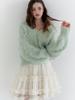 FABRICSEOUL V Neck Feather Knit