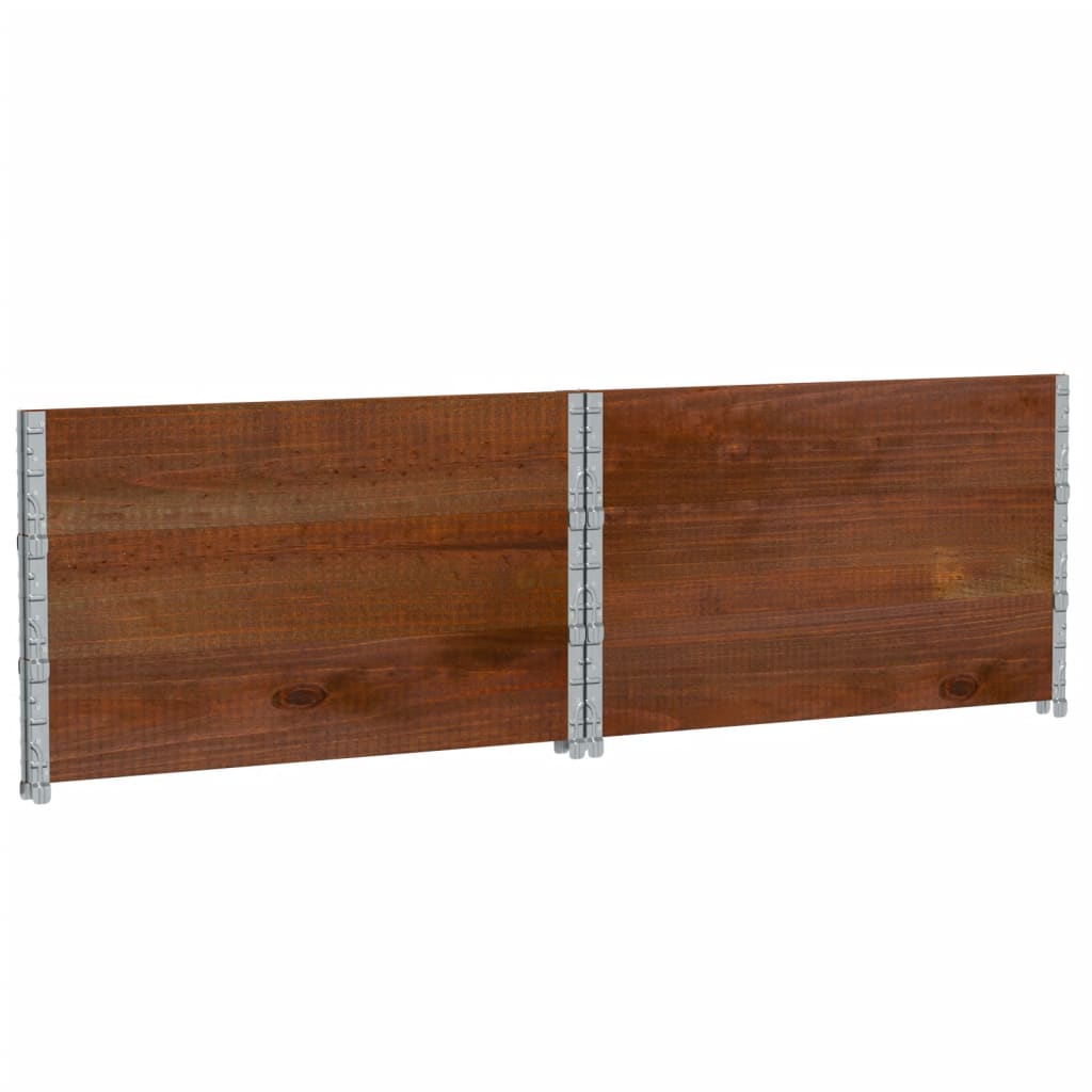 Vidaxl Nadstawki Paletowe, 3 Szt., Brązowe, 100X100 Cm, Drewno Sosnowe