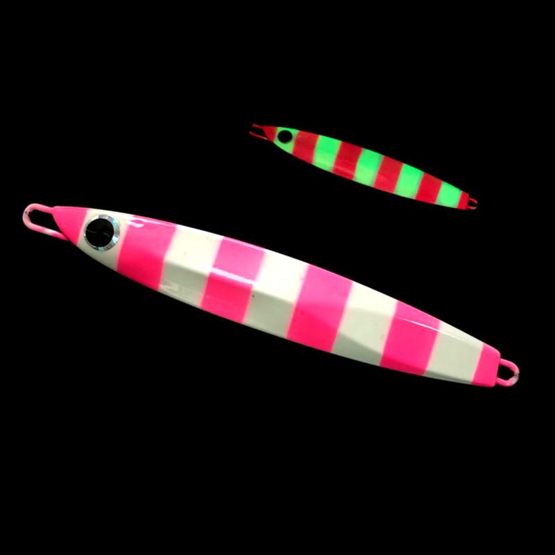 Night Glow Iron Plate Spinner Lure (100g) for Ocean Trolling & Shore Casting