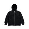 Studded Starry Sky Hooded Zip-Up Sweatshirt Unisex Streetwear Oversized Long Sleeve Pullover