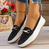 Fashion Designer Women Casual Flats Shoes Luxury Brand Sneakers Women Leather Slip On Flat Loafers Plus Size Comfortable Shoes Women