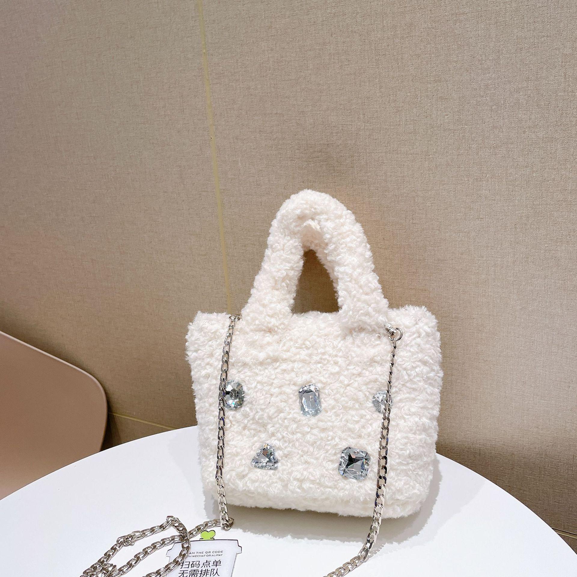 

Women S Diamond Skin Half-Moon Luxury Warm Fur Wrist Bags Premium Durable Quality Useful Practical Reliable Efficient