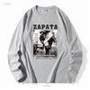 Emiliano Zapata Mexican Revolutionary On Horseback T Shirt Size Large White vintage Washed Slightly graphic homme Stretched